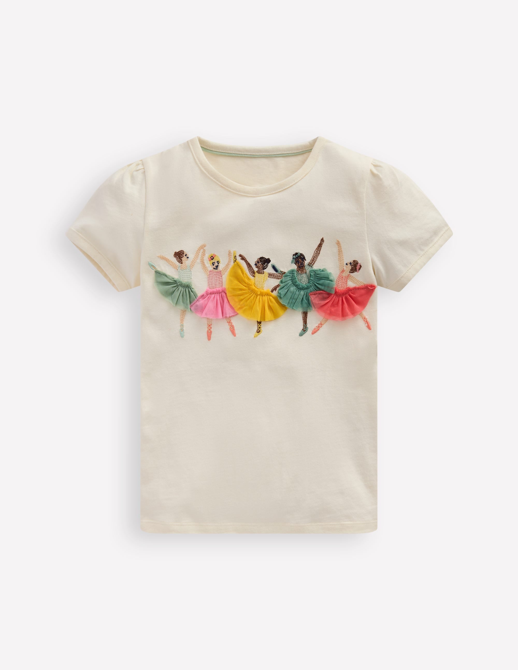 Puff Sleeve Superstitch Top-Ivory Ballerinas - Image 1