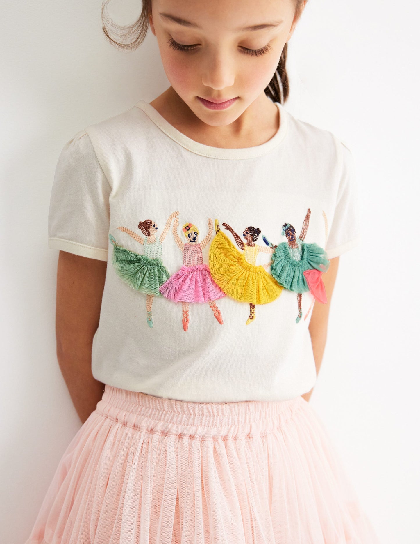 Puff Sleeve Superstitch Top-Ivory Ballerinas