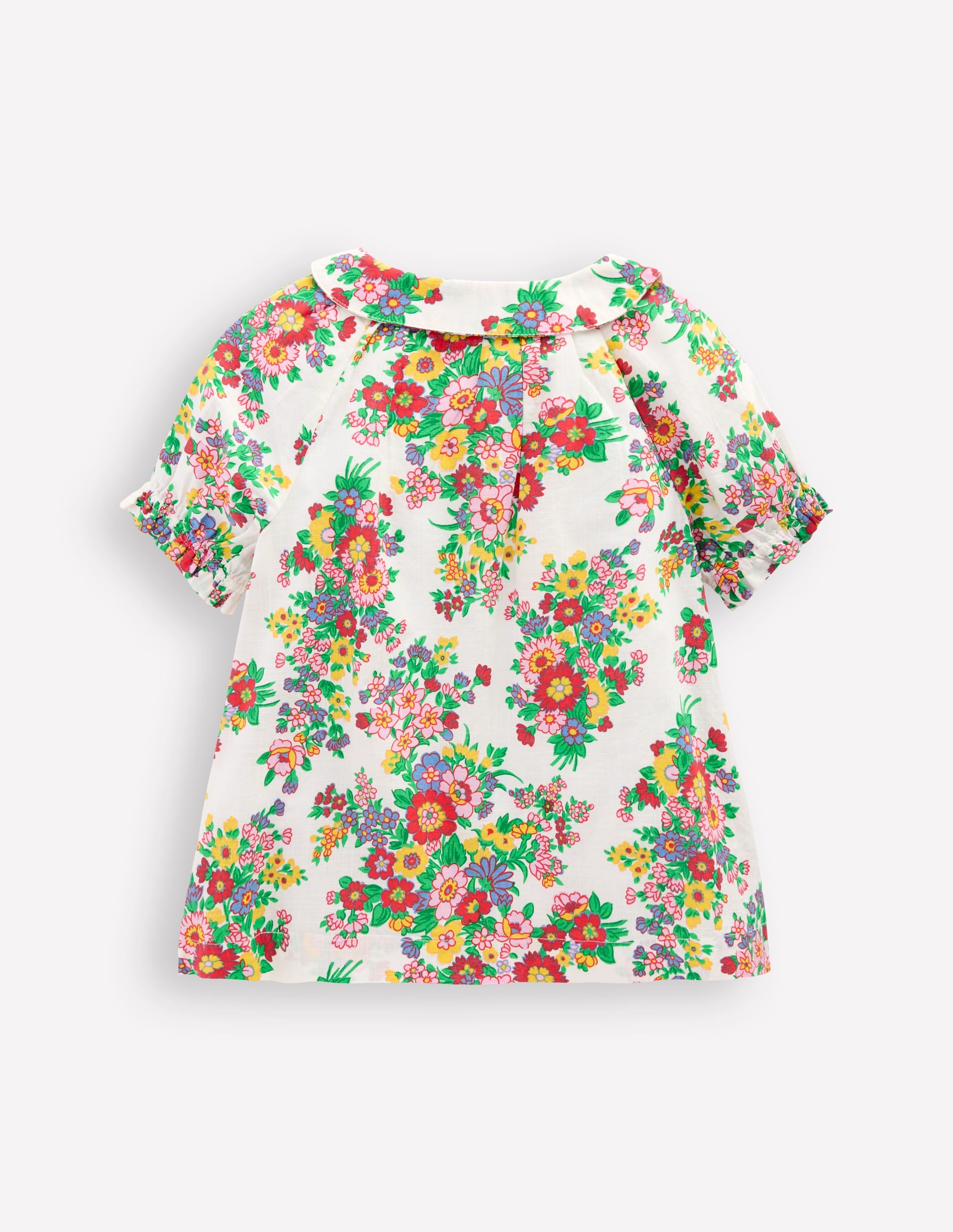 Woven Collared Top-Multi Flower Bunch - Image 2