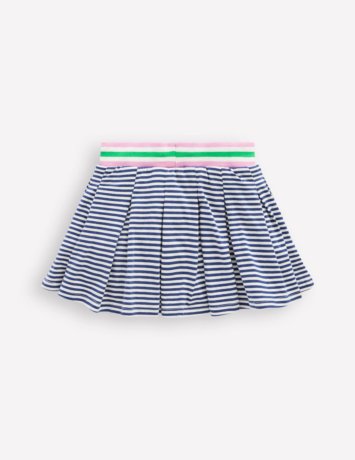 Pleated Jersey Skort-Starboard Ivory Stripe - Image 2