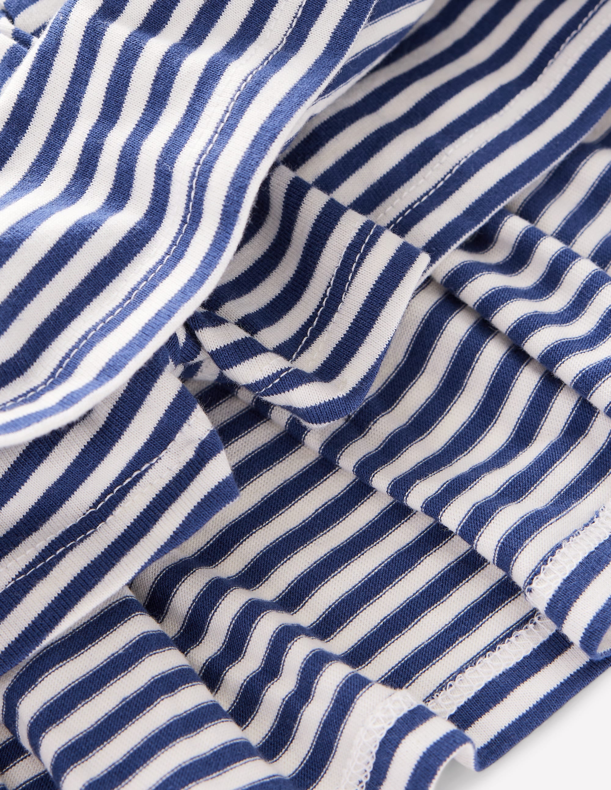 Pleated Jersey Skort-Starboard Ivory Stripe - Image 3