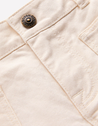 Patch Pocket Trouser-Vanilla White