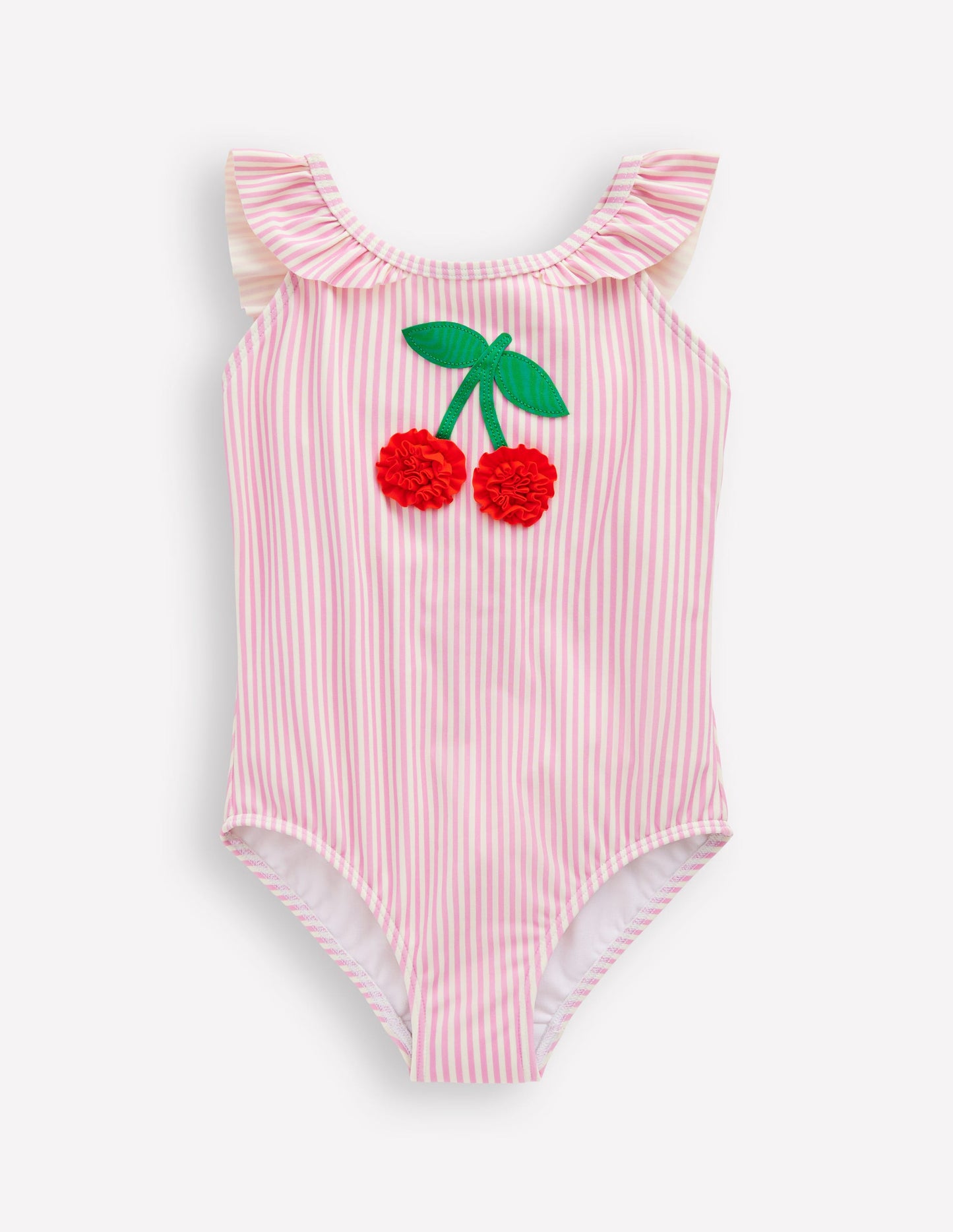 Hallie Frill Strap Swimsuit-Cosmos Pink Cherry