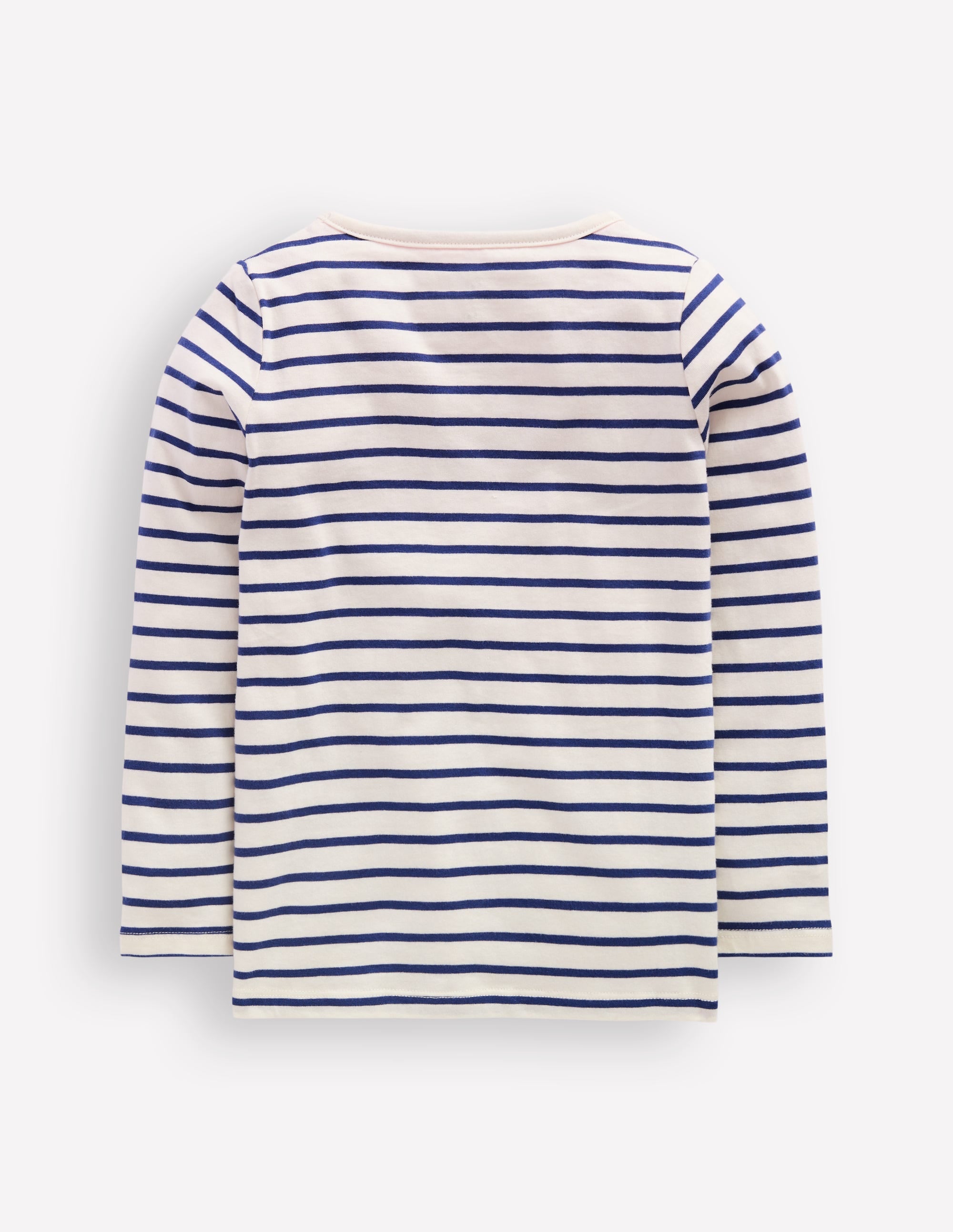Long Sleeve Boucle T-shirt-Starboard Blue / Ivory Bows - Image 2