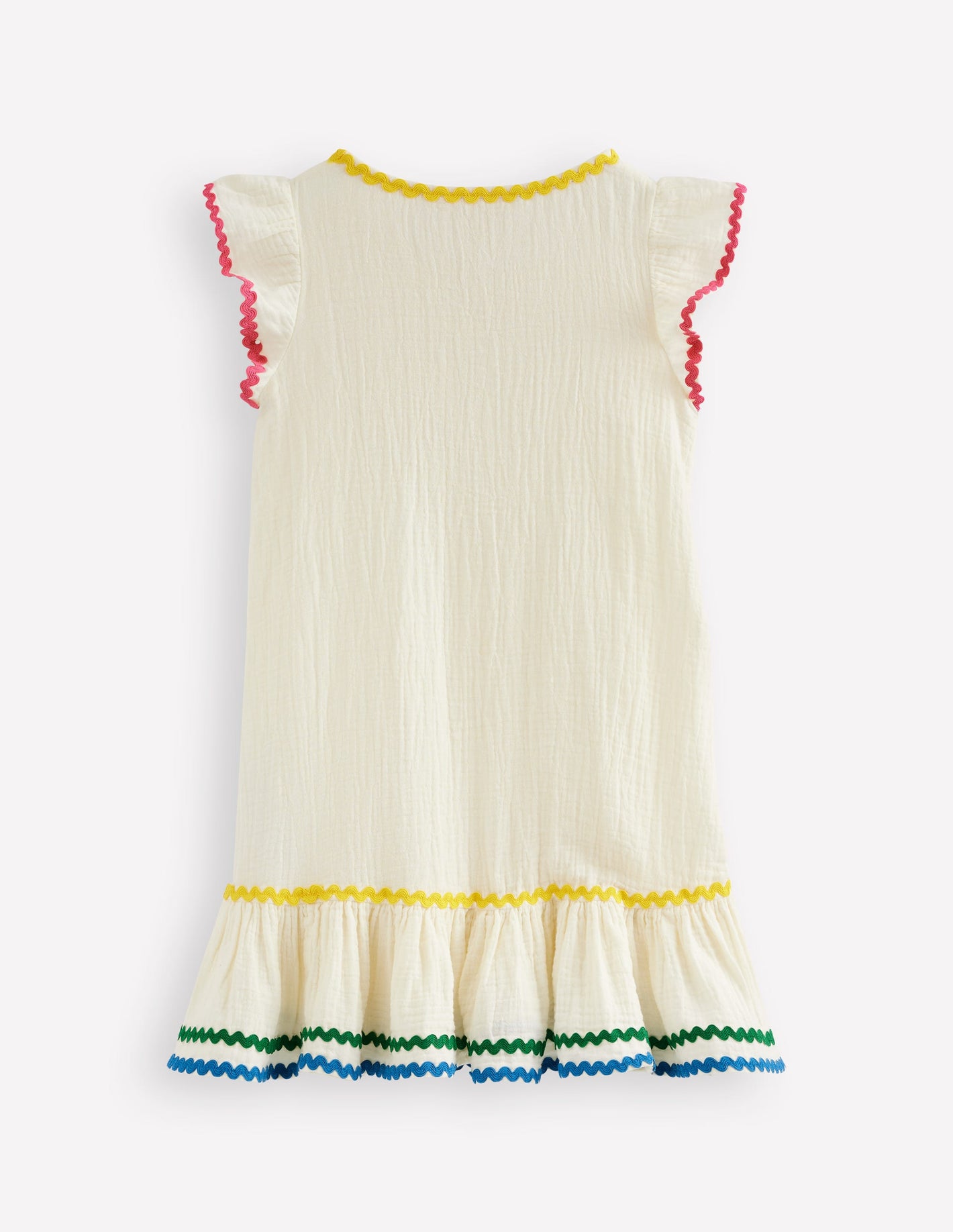 Emmy Woven Beach Dress-Ivory Ric Rac