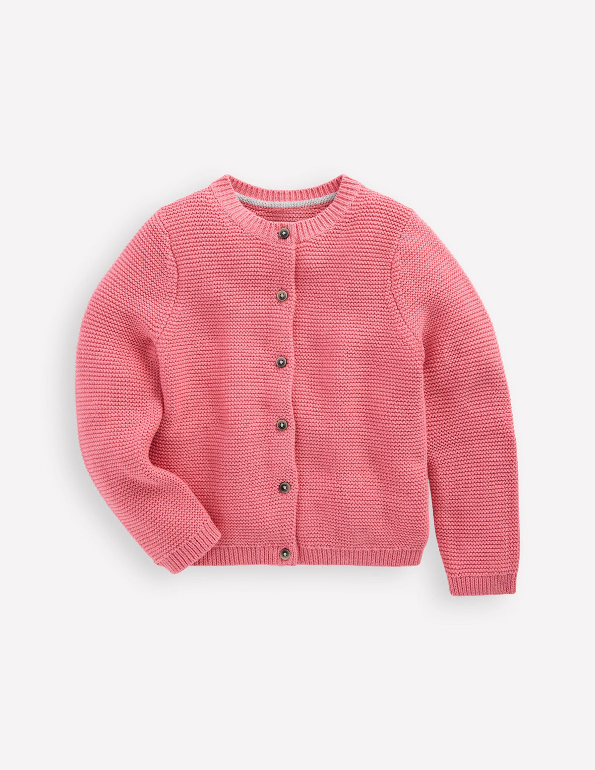 Essential Crew Neck Cardigan-Formica Pink - Image 1