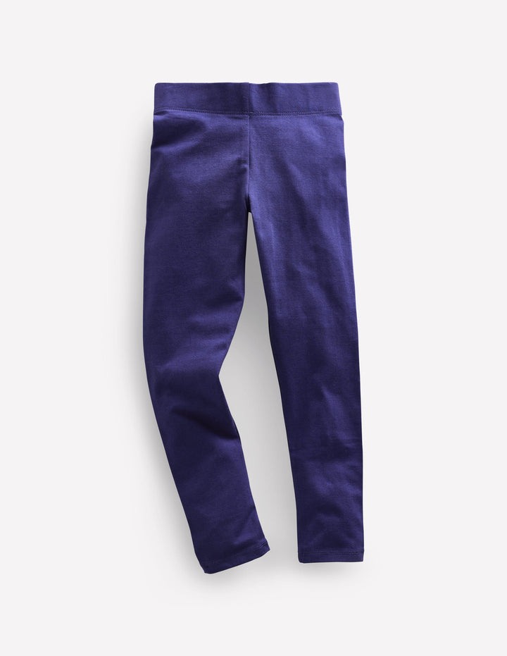 Plain Leggings-Starboard Blue