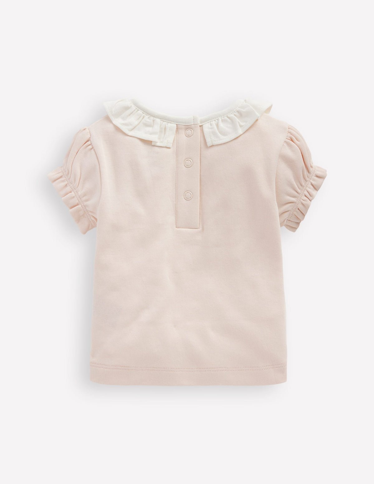 Ruffle Neck T-Shirt-Chalk Pink - Image 2