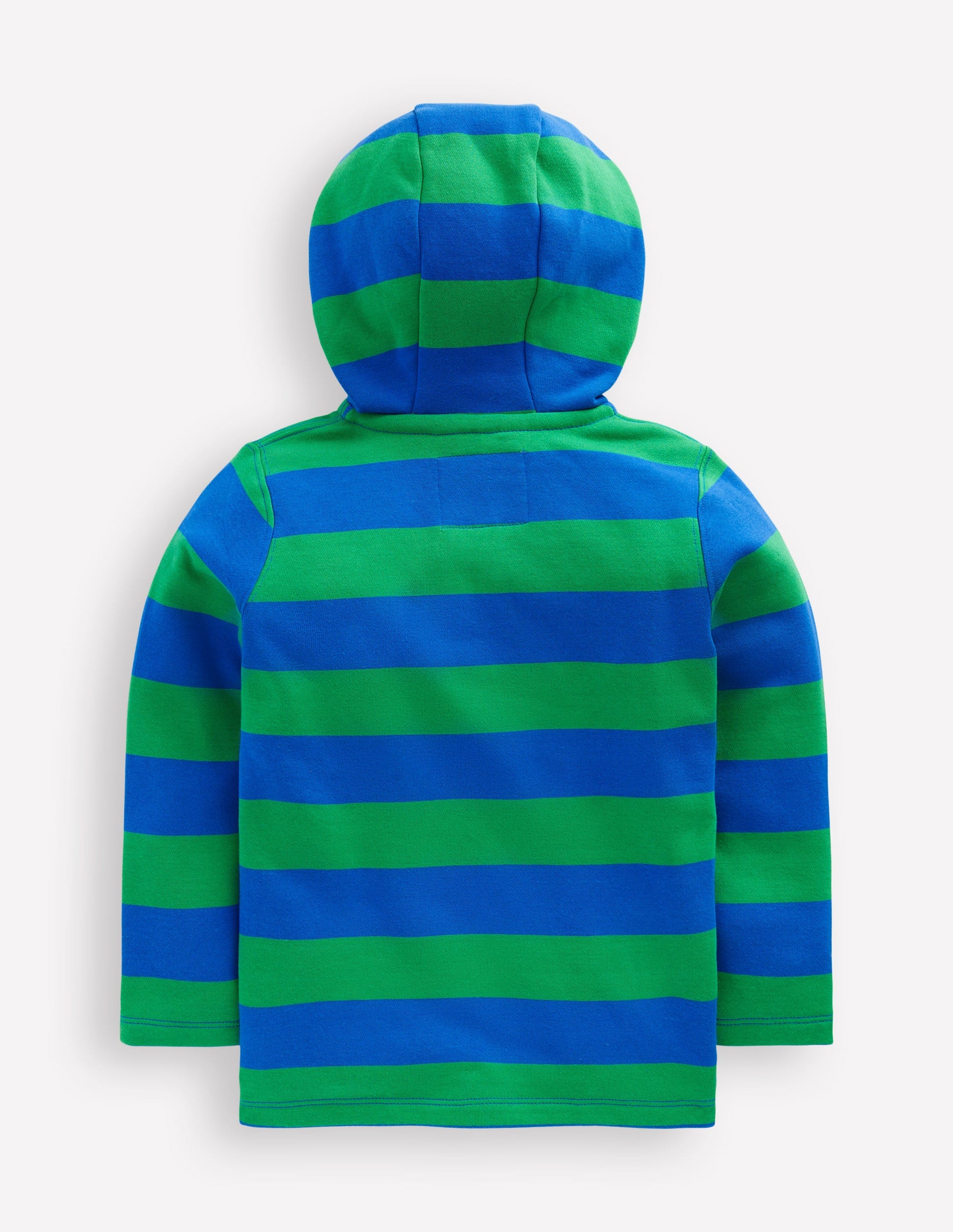 Button Down Hoodie-Sapling Green/ Kingfisher Blue-2