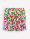 Cartwheel Shorts-Cosmos Pink Strawberry Patch