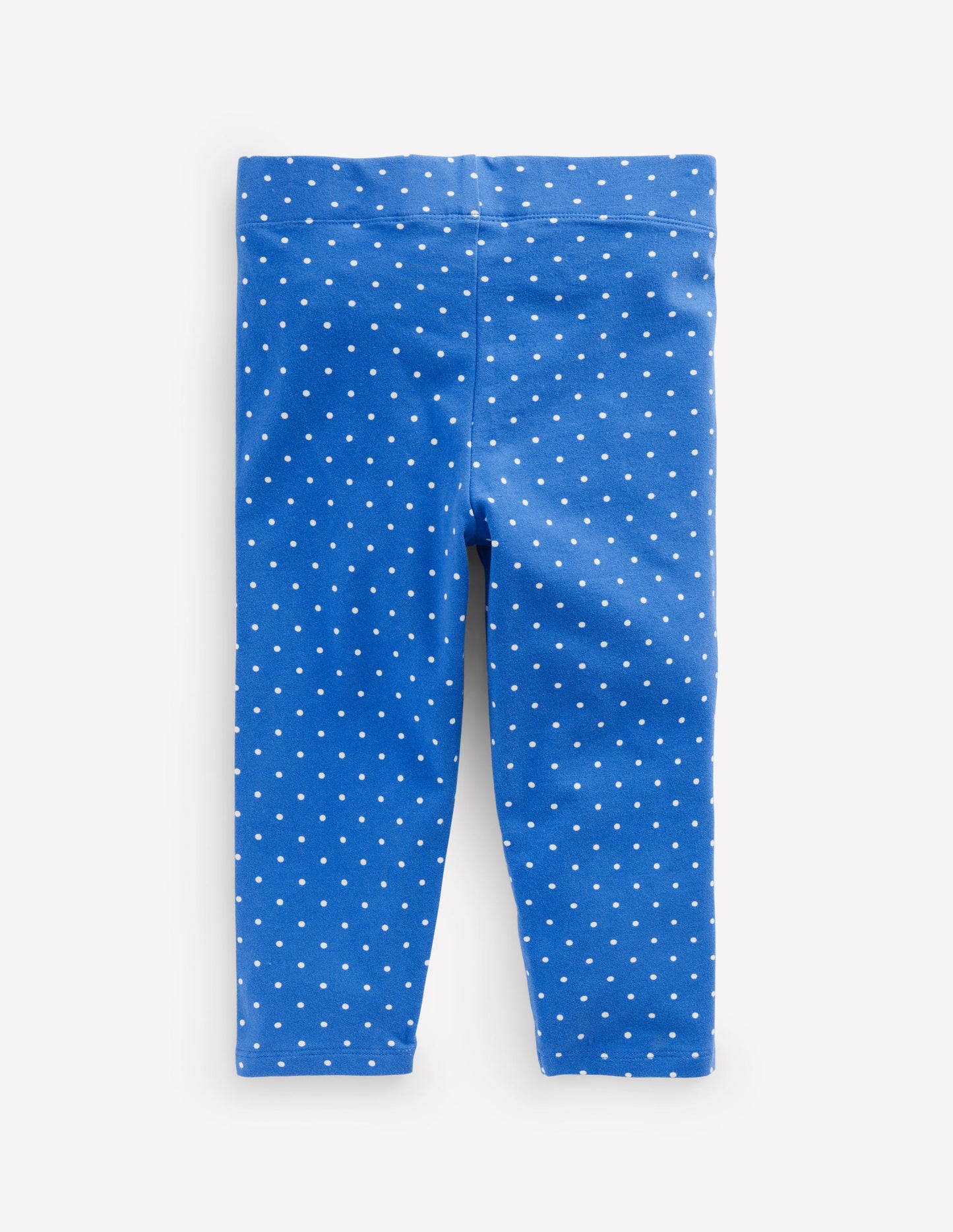 Fun Cropped Leggings-Kingfisher Blue Pin Spot