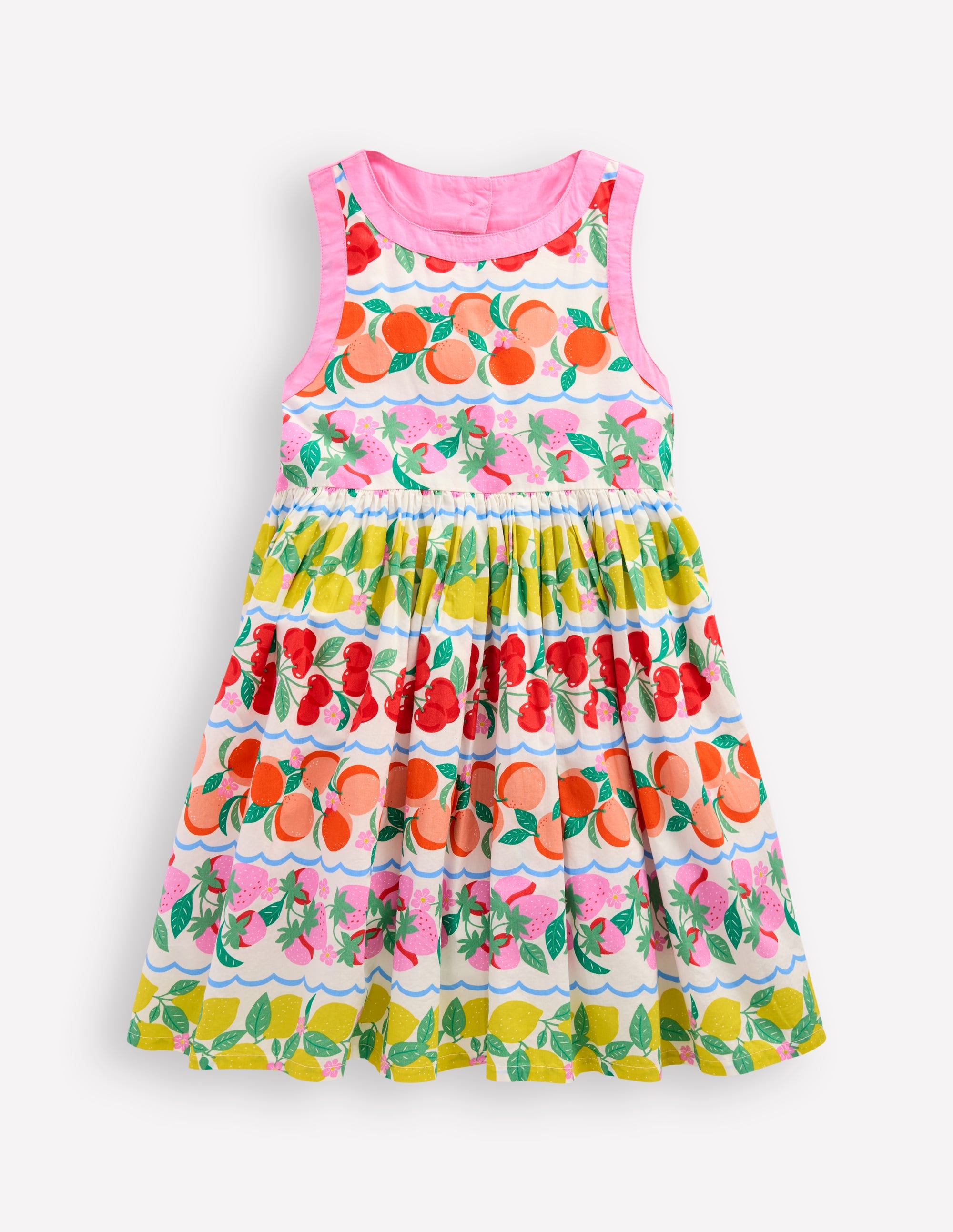 Harlow Back Detail Dress-Rainbow Fruit Stripe - Image 2