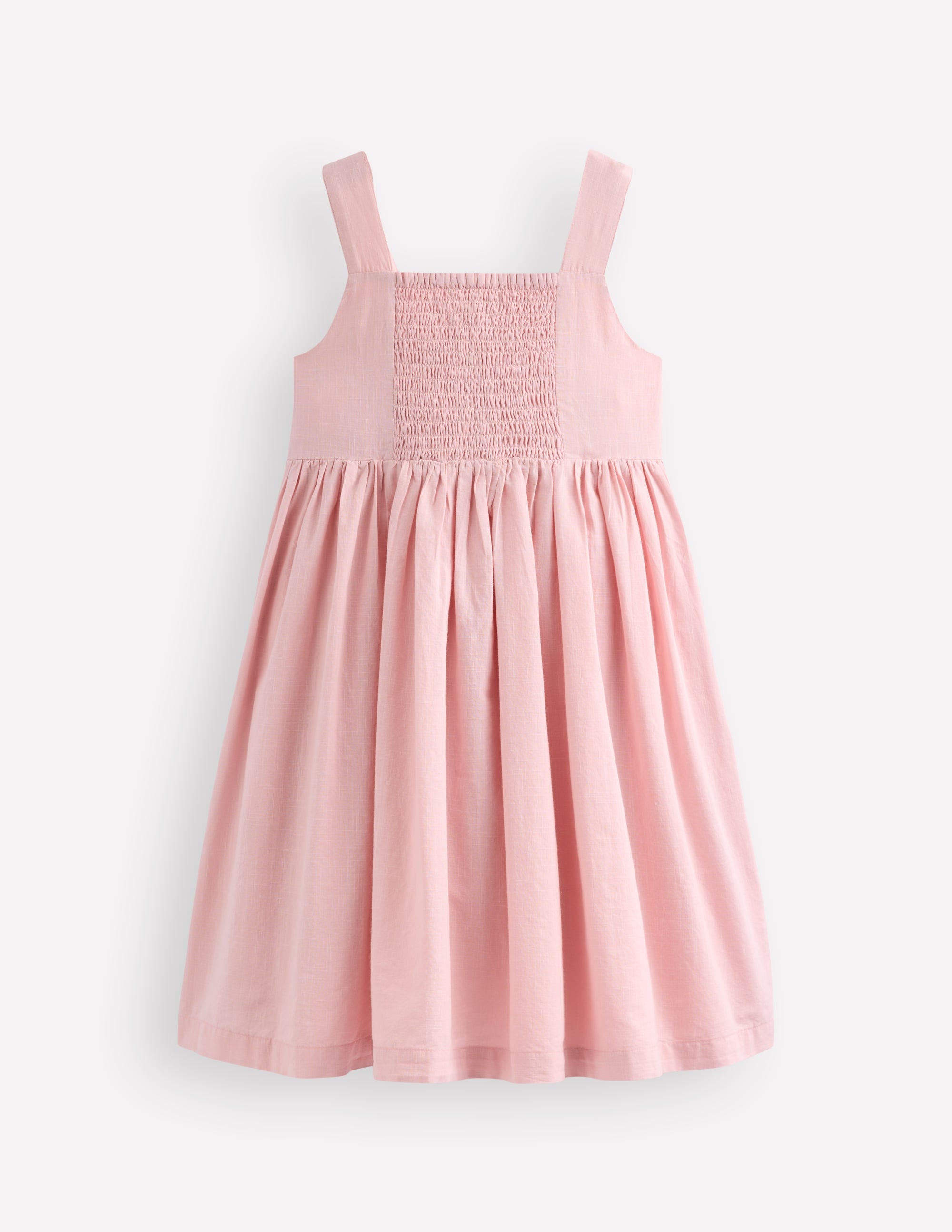 Remy Button Through Dress-Chalk Pink Boucle Fruit - Image 3