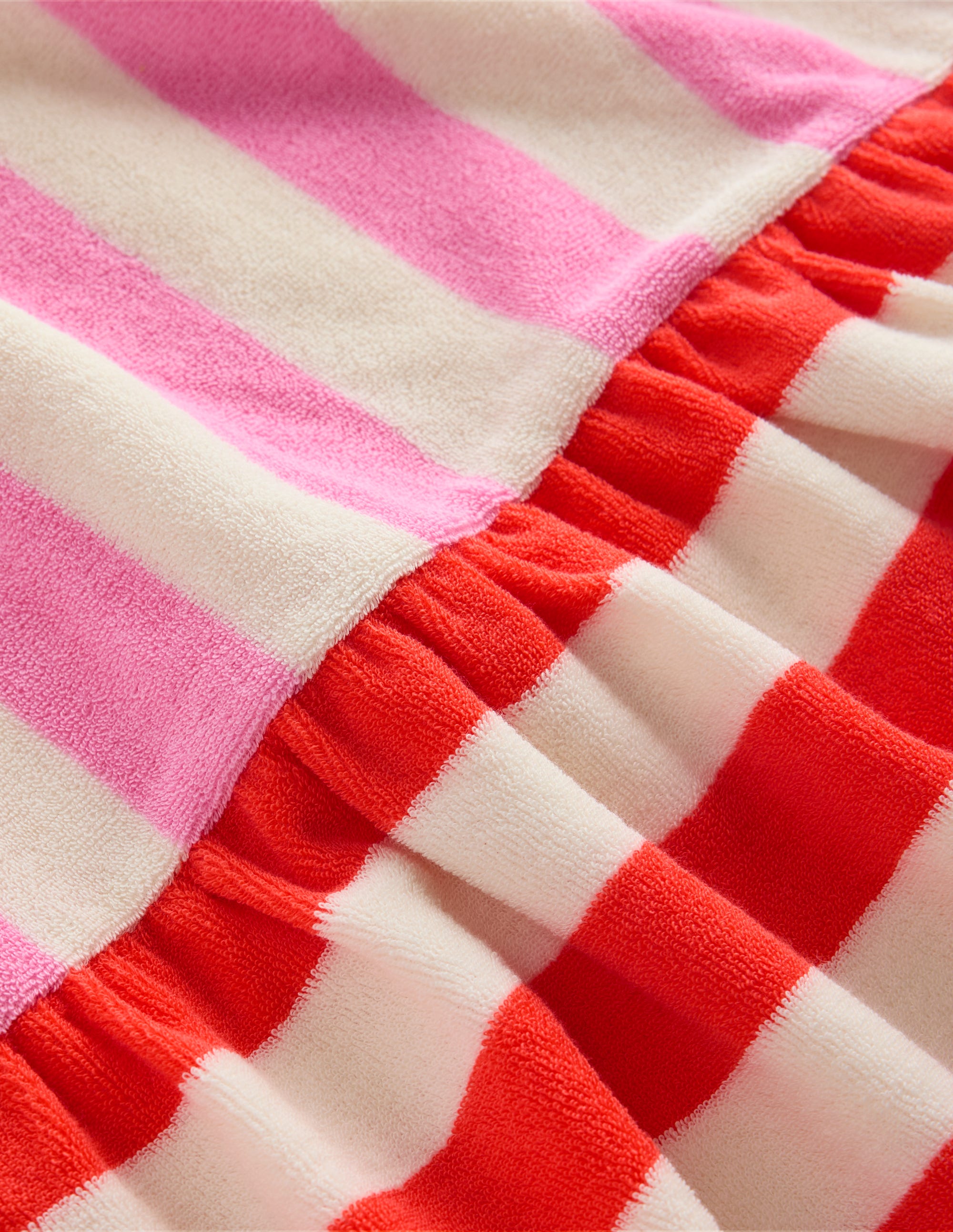 Ariel Twirly Towelling Dress-Hotchpotch Multi Stripe - Image 4