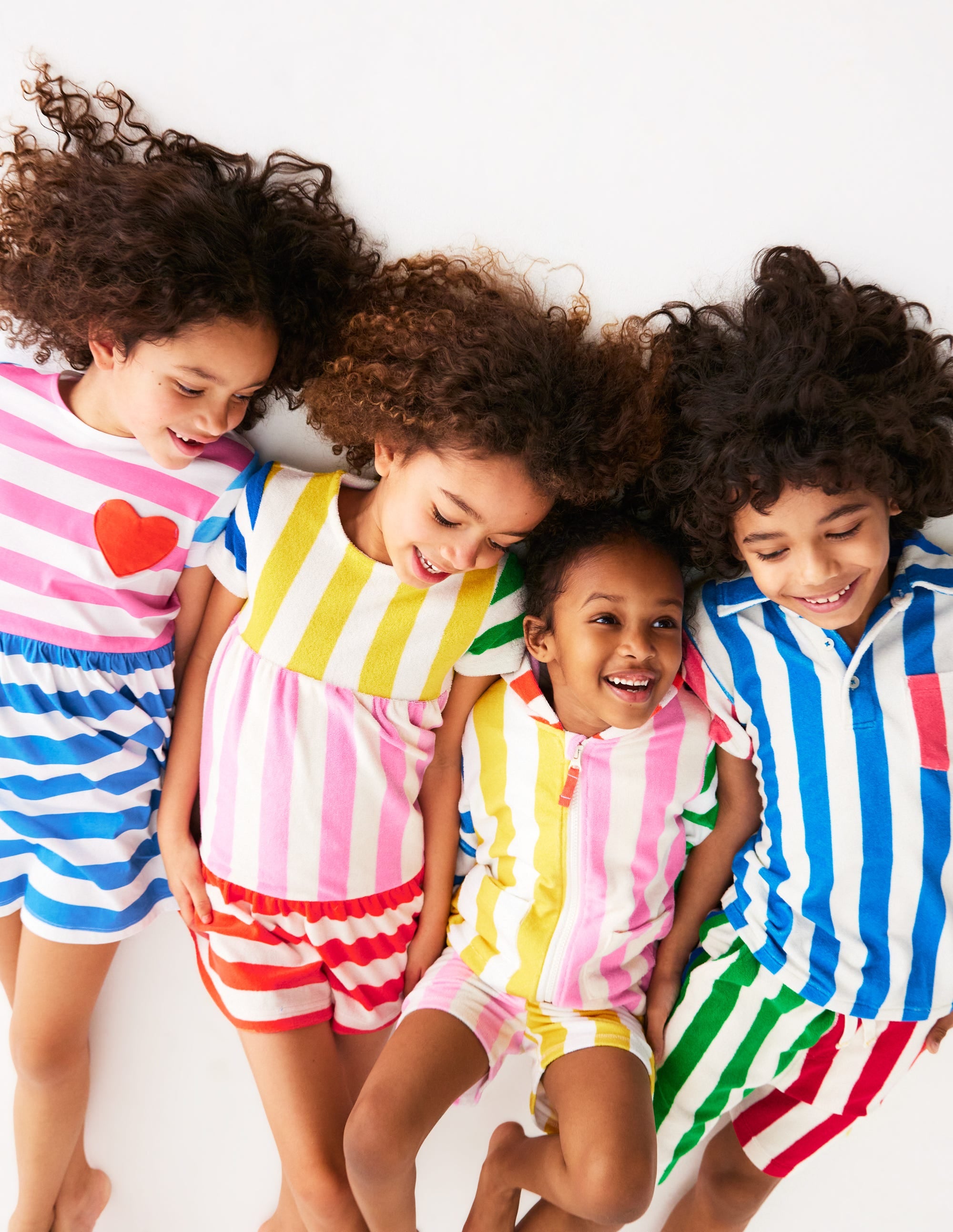 Ariel Twirly Towelling Dress-Hotchpotch Multi Stripe - Image 6