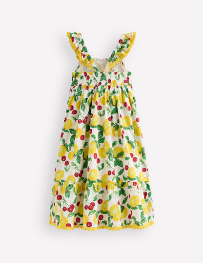 Luella Frill Maxi Sundress-Ivory Lemons and Cherries-3
