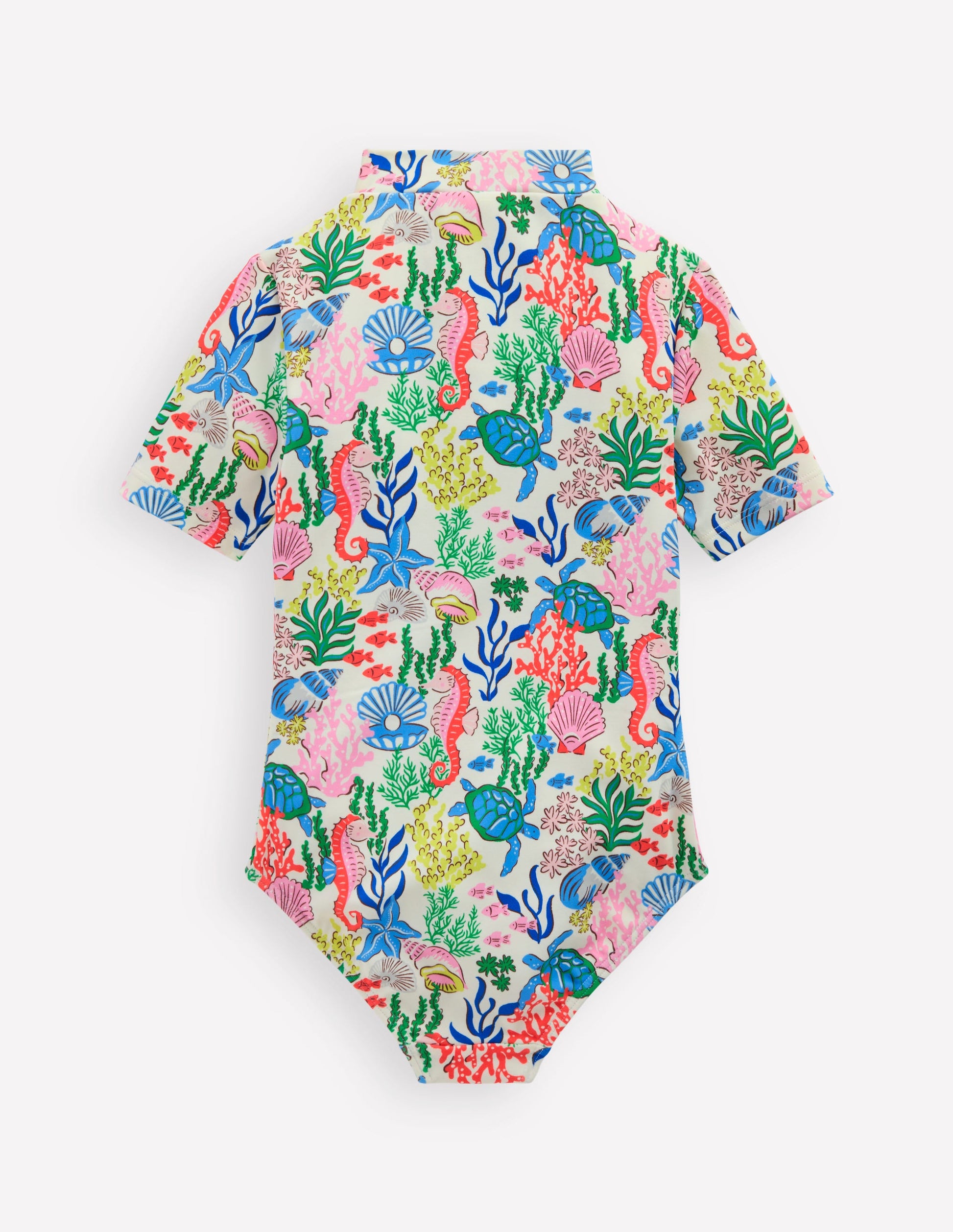 Short-sleeved Swimsuit-Multi Coral Cove-2