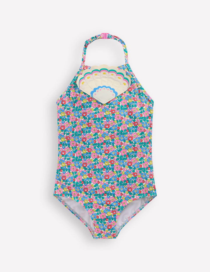 Ellery Fun Logo Swimsuit-Multi Flowerbed Shell
