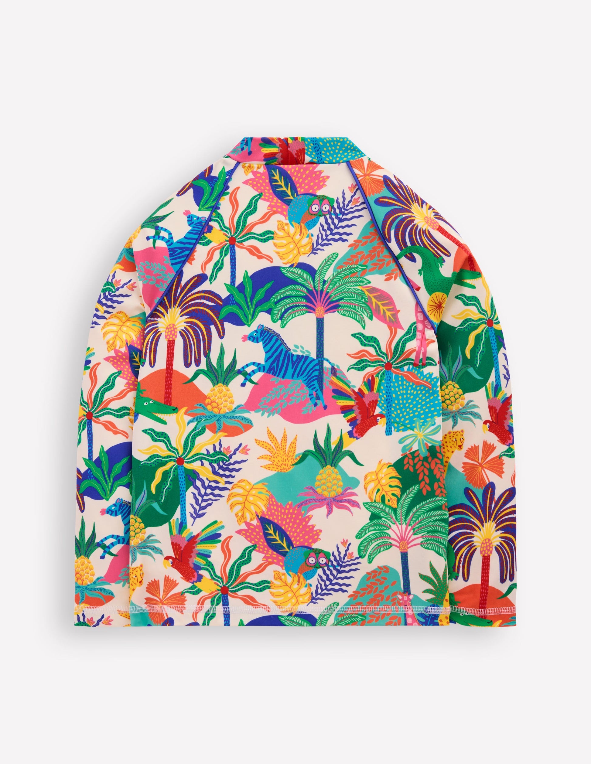 Sun Safe Patterned Rash Vest-Soft Ivory Multi Jungle | Boden Global