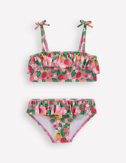 Tallulah Frill Bikini-Pink Strawberry Patch