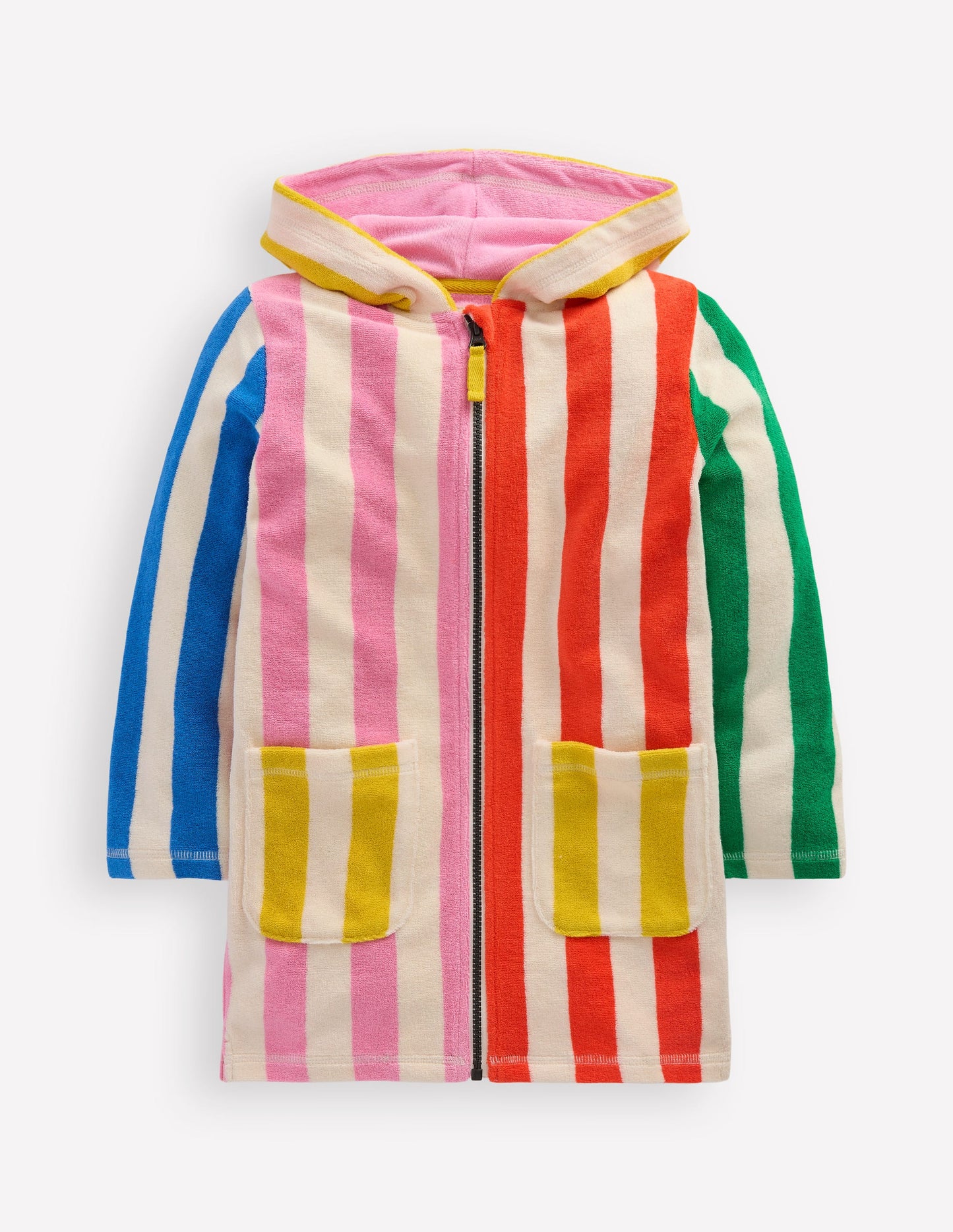 Romie Towelling Zip Throw-On-Hotchpotch Stripe