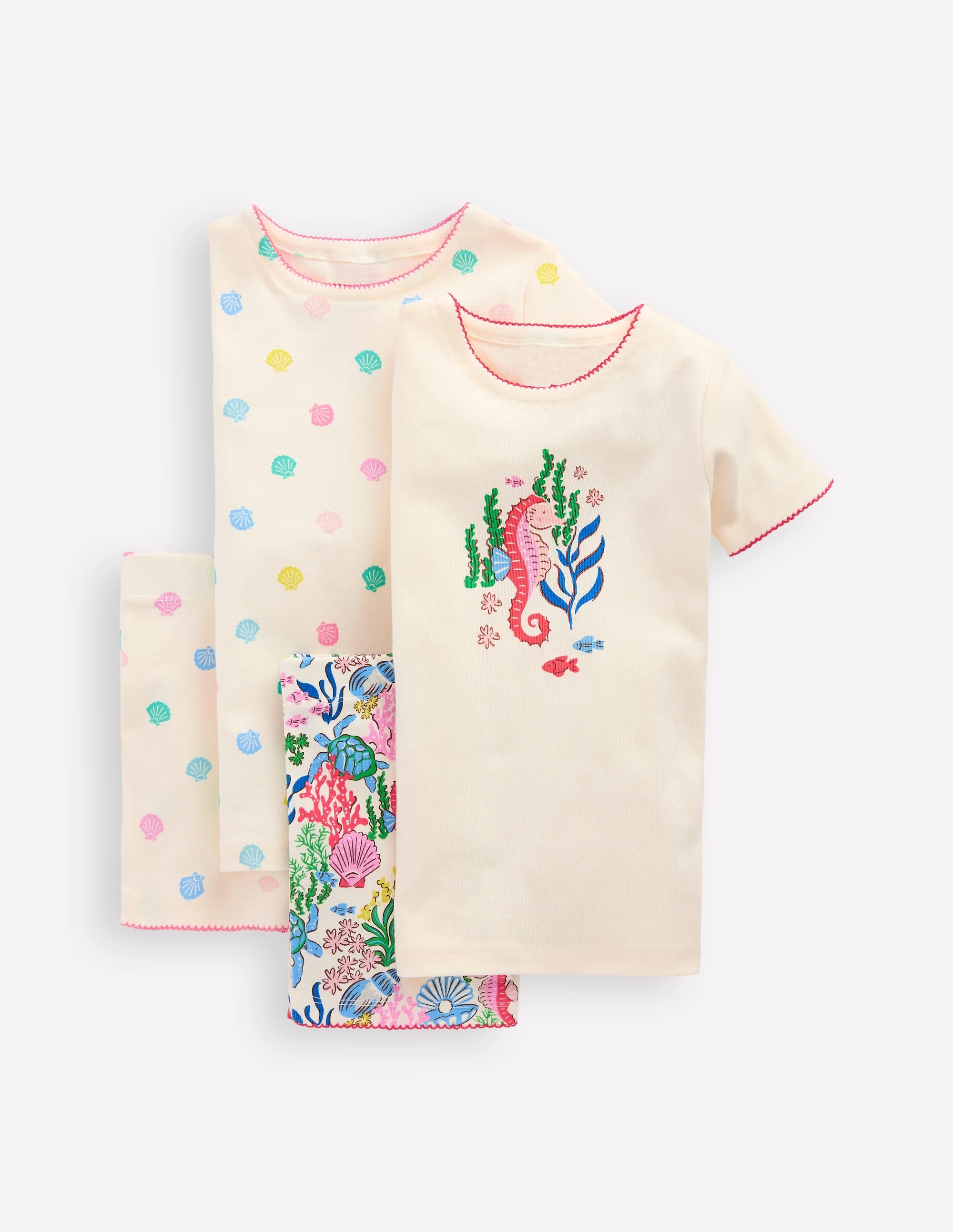 Twin Pack Short Pyjamas-Multi Coral Cove - Image 1