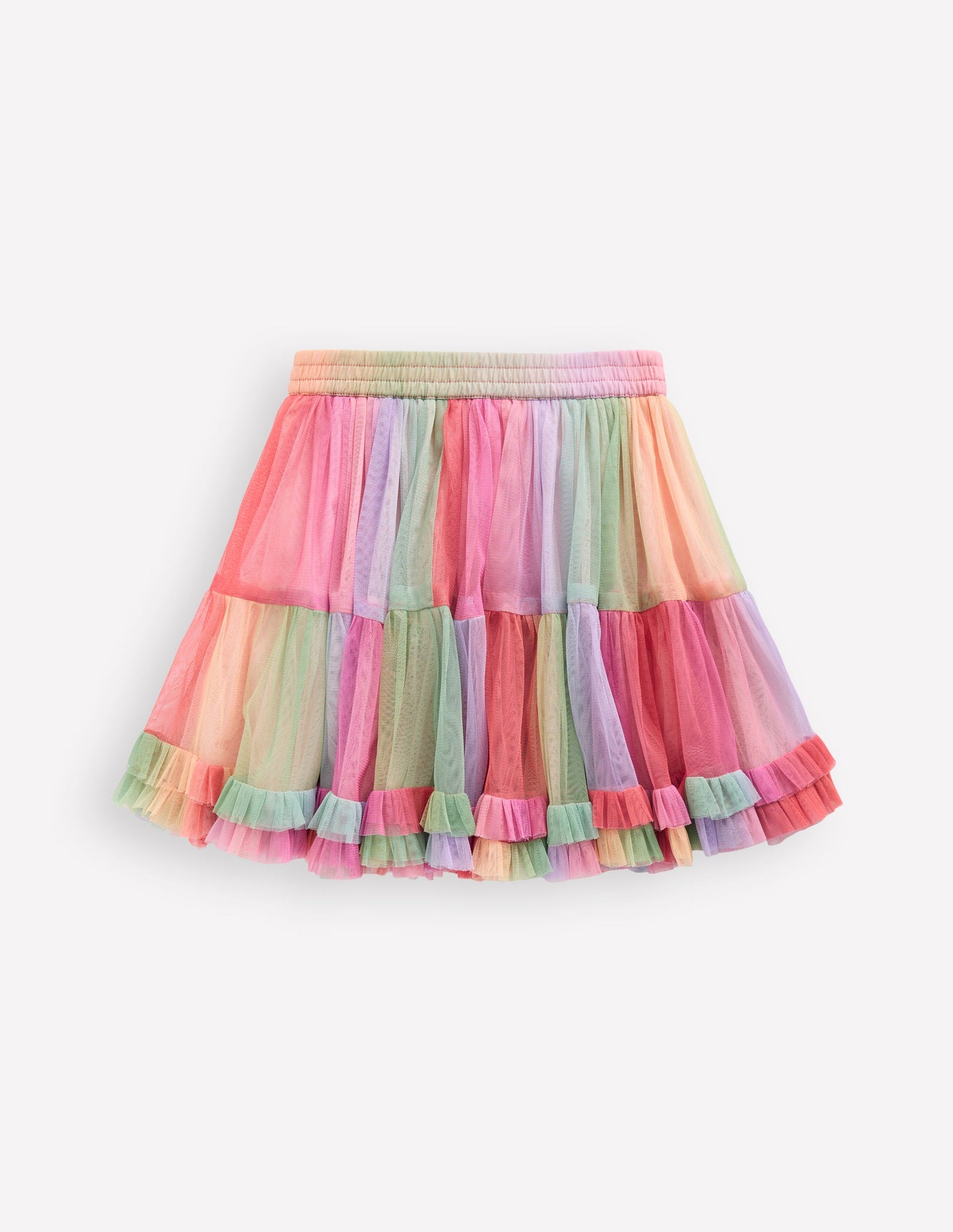 Tulle Ruffle Skirt-Multi