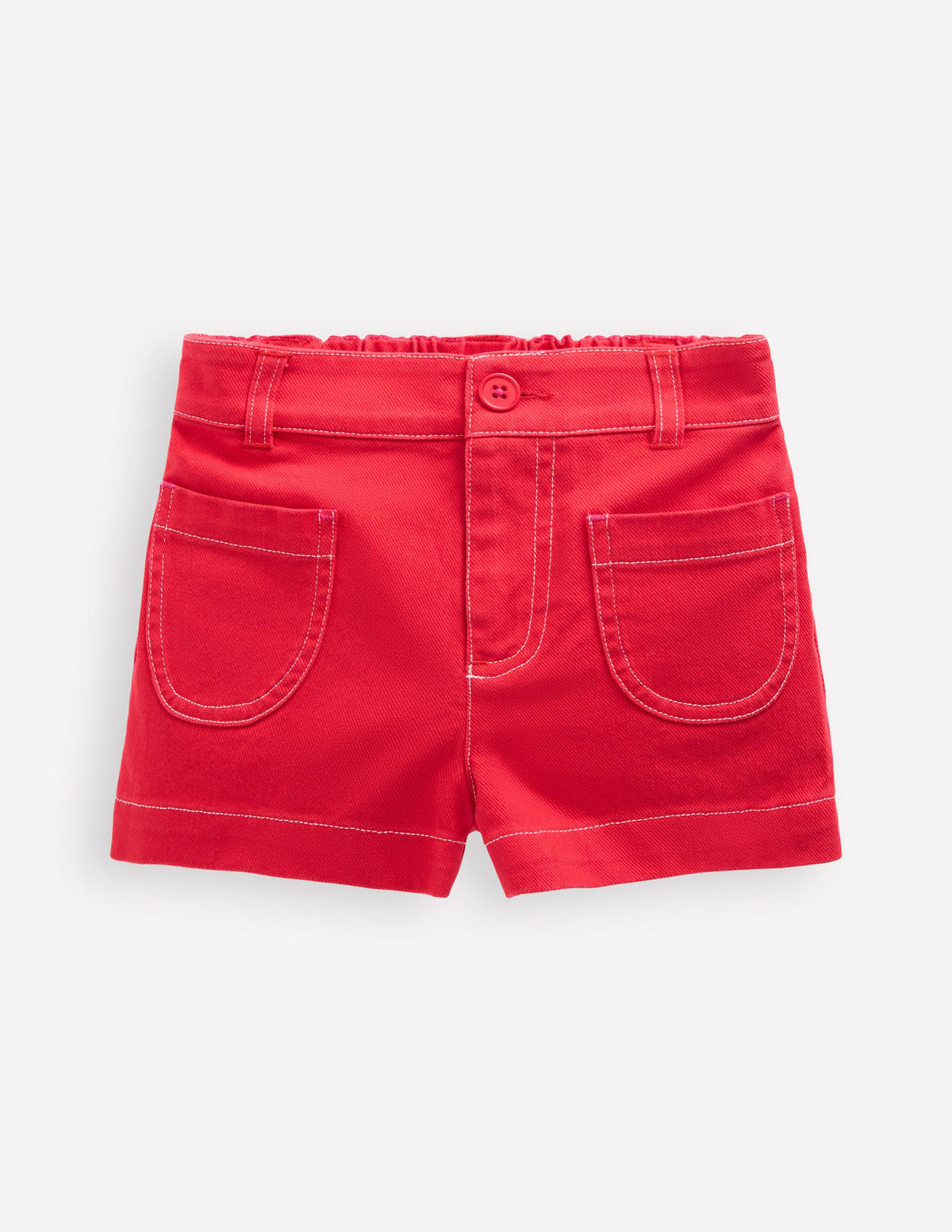Patch Pocket Shorts-Red - Image 1