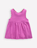 Cross-back Pom Vest-Foxglove Purple