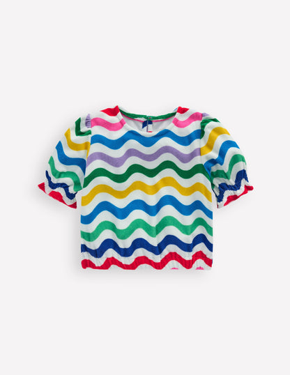 Towelling Top-Multi Wave