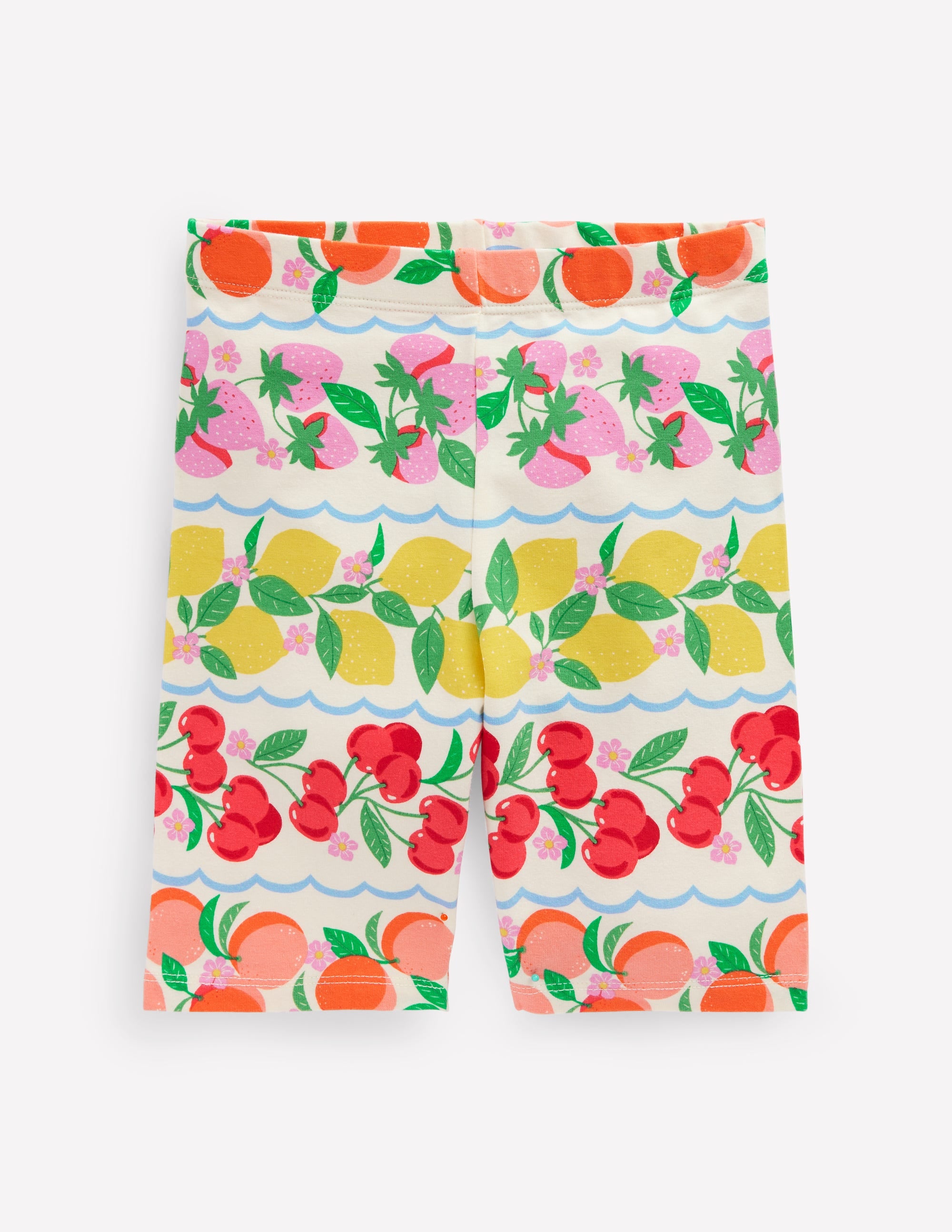 Cycling Shorts-Rainbow Fruit Stripe - Image 1
