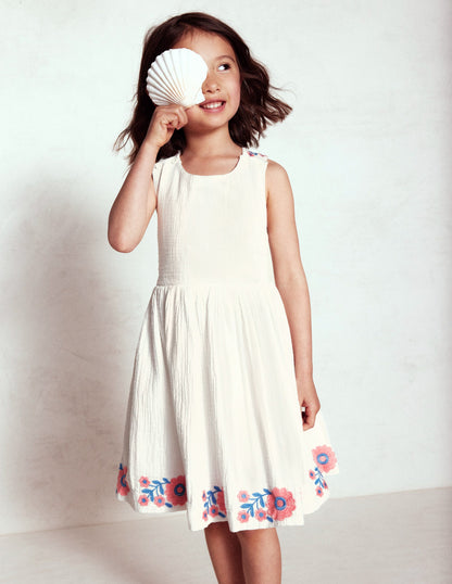 Harper Cross-Back Dress-White Embroidered-3