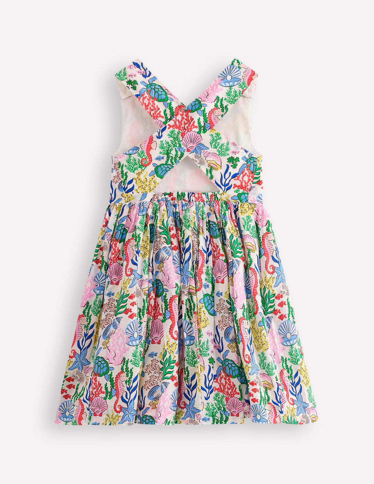 Harper Cross-Back Dress-Multi Coral Cove - Image 2