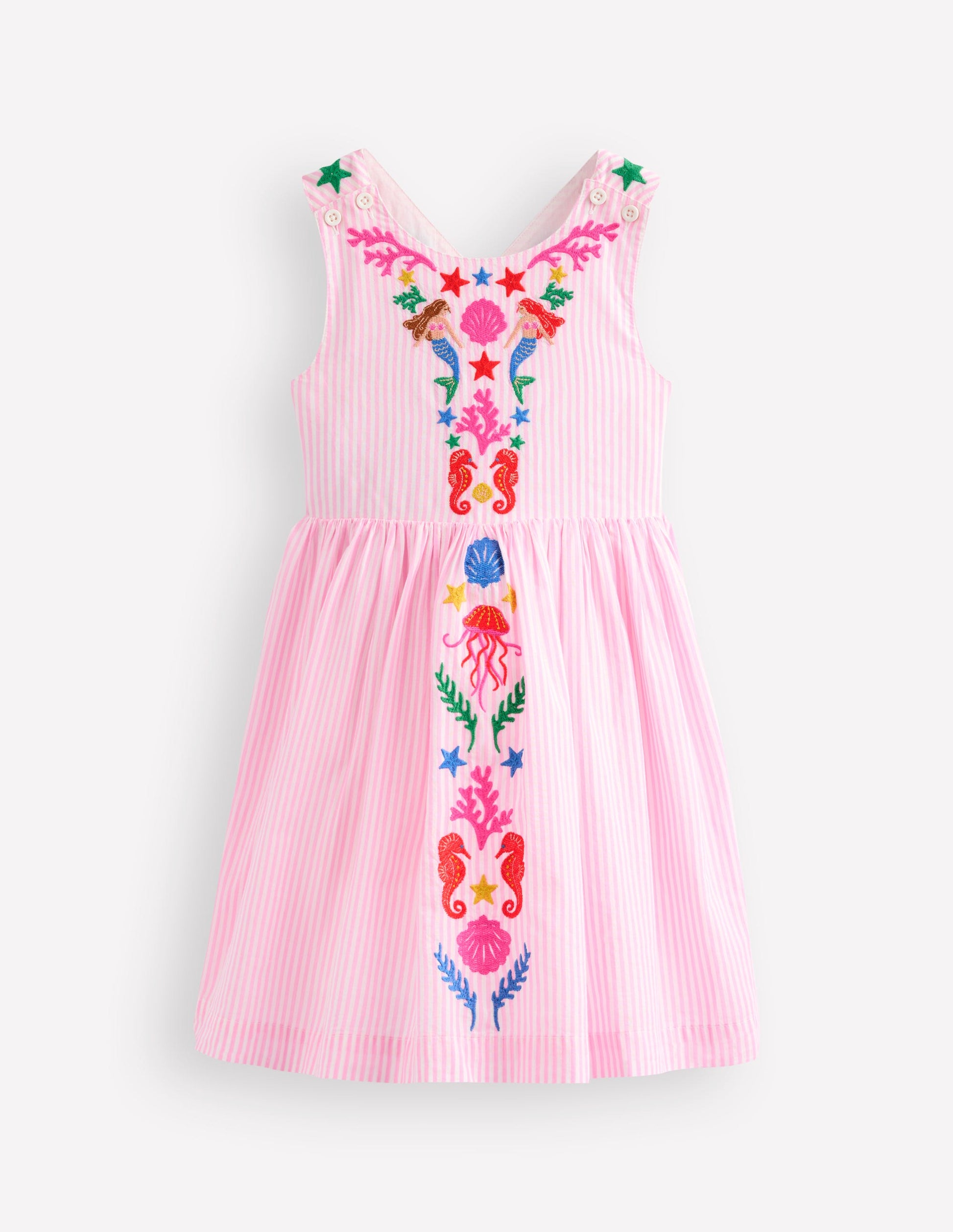Harper Cross-Back Dress-Pink Mermaid-4