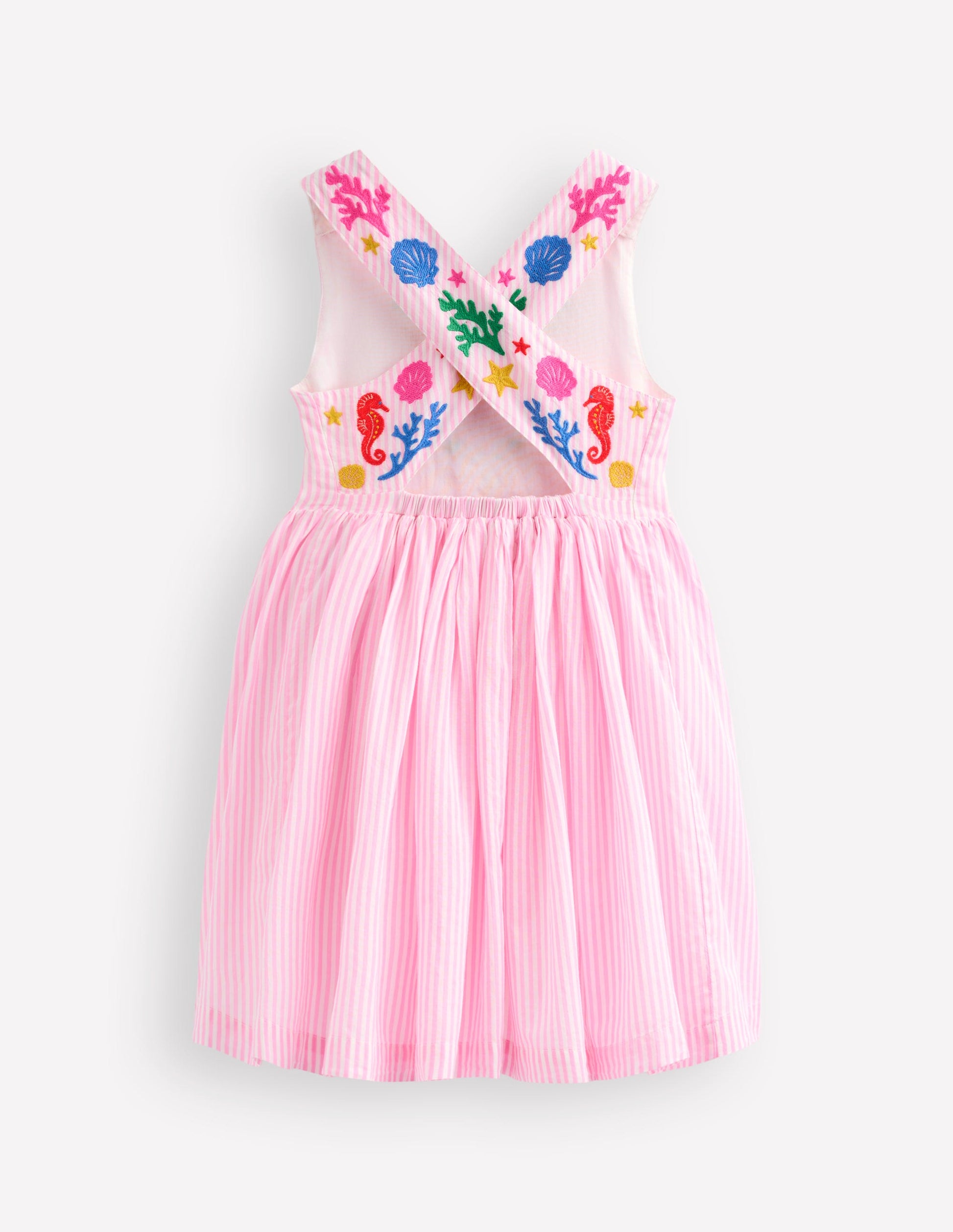 Harper Cross-Back Dress-Pink Mermaid-5