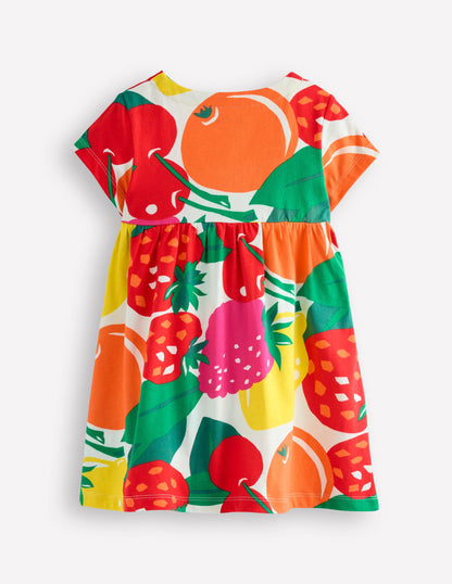 Short Sleeve Printed Tunic-Multi Giant Fruit