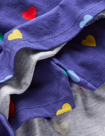 Tiered Jersey Skort-Starboard Blue Multi Hearts-3