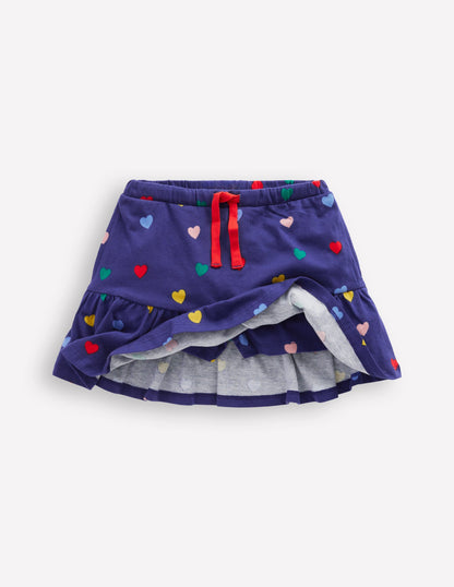 Tiered Jersey Skort-Starboard Blue Multi Hearts-4