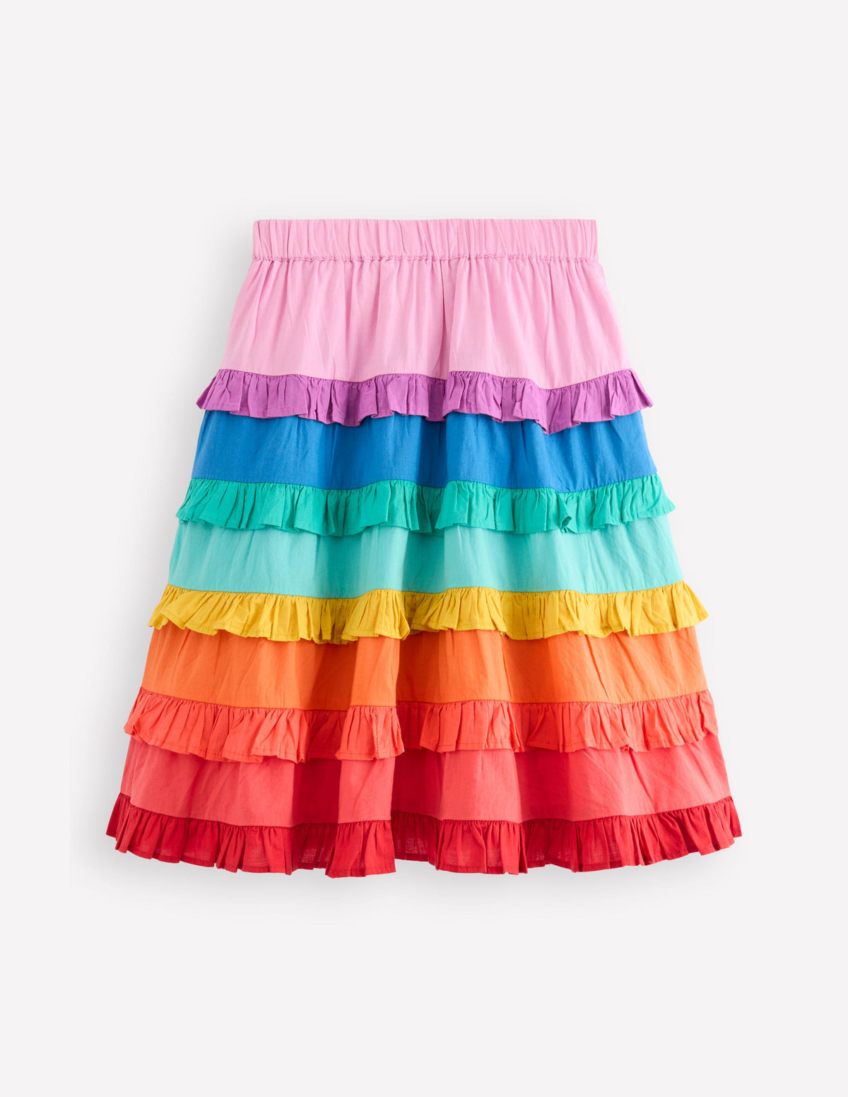 Ruffle Midi Skirt-Rainbow Tiers - Image 2