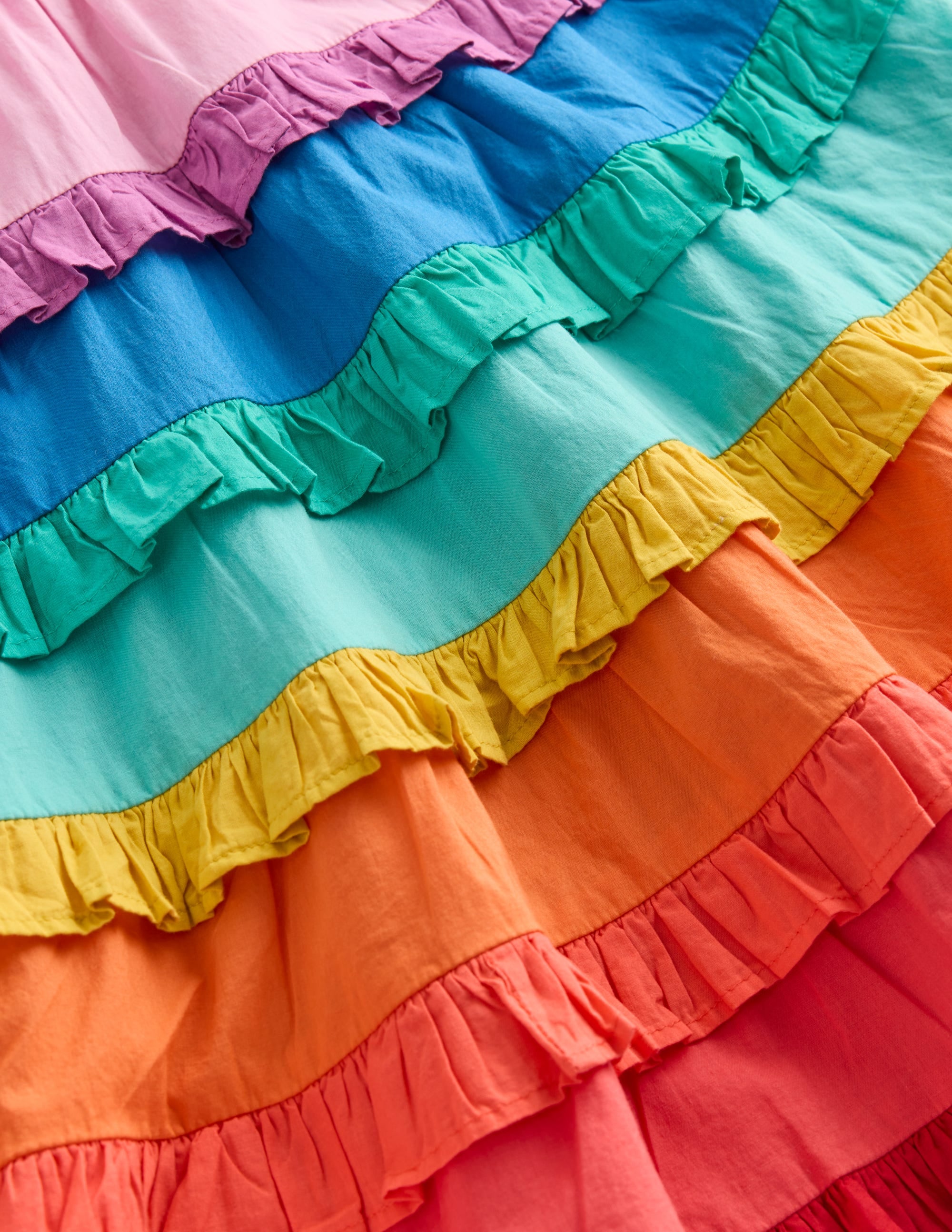 Ruffle Midi Skirt-Rainbow Tiers - Image 3