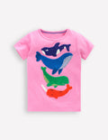 Bay Boucle T-Shirt-Vintage Mauve Whales