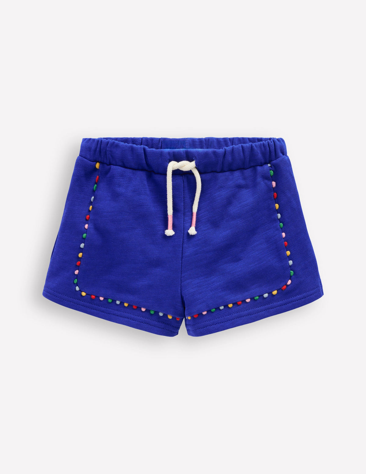 Pom Trim Jersey Short-Bright Blue - Image 1
