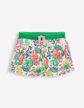 Printed Jersey Shorts-Multi Coral Cove