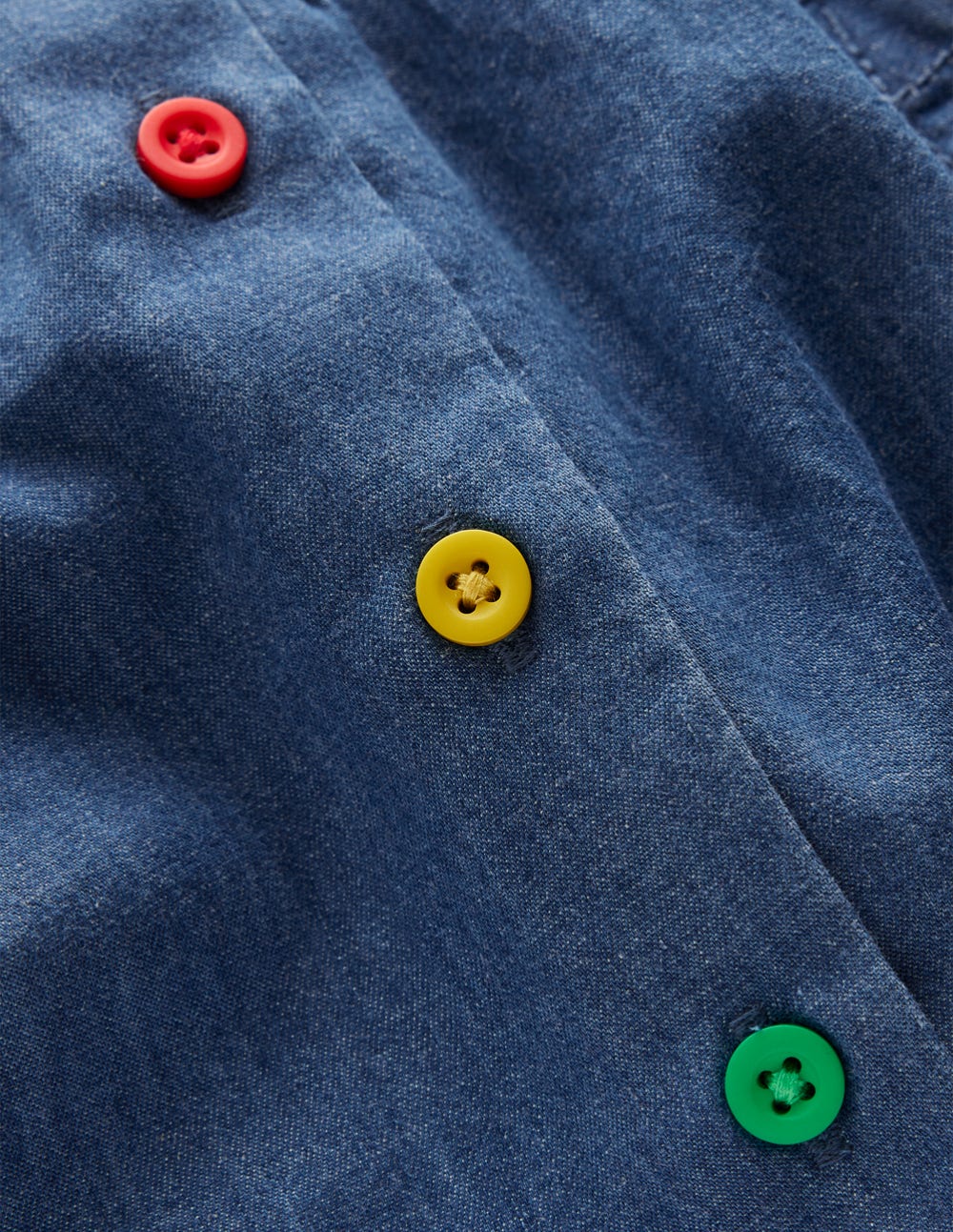 Button-through Mini Skirt-Denim