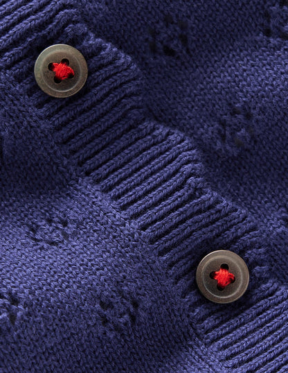 Everyday Scalloped Cardigan-College Navy-3
