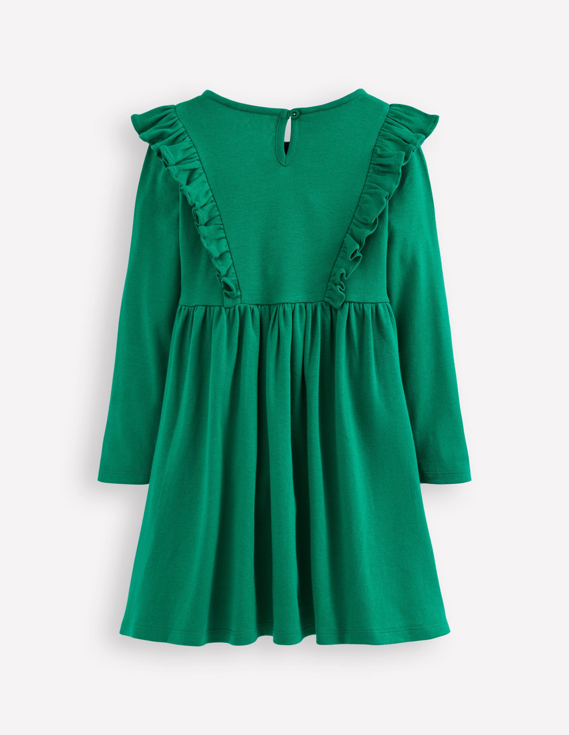 Embroidered Bodice Dress-Jewel Green-3