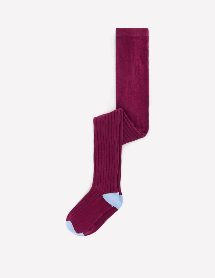 Ribbed Tights-Deep Wisteria