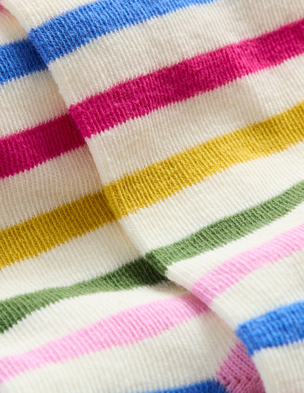 Patterned Tights-Soft Ivory Multi Stripe