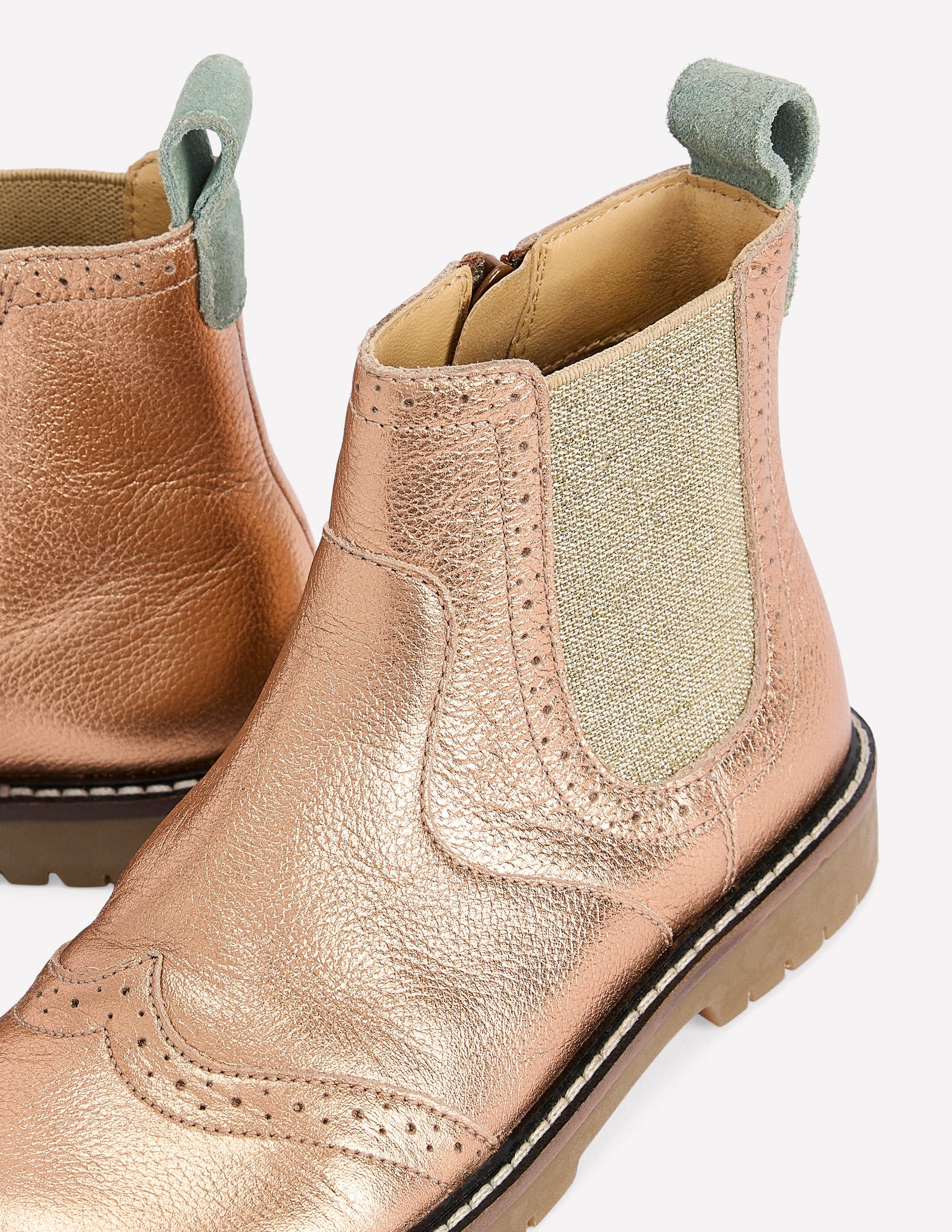 Leather Chelsea Boots-Bronze-3