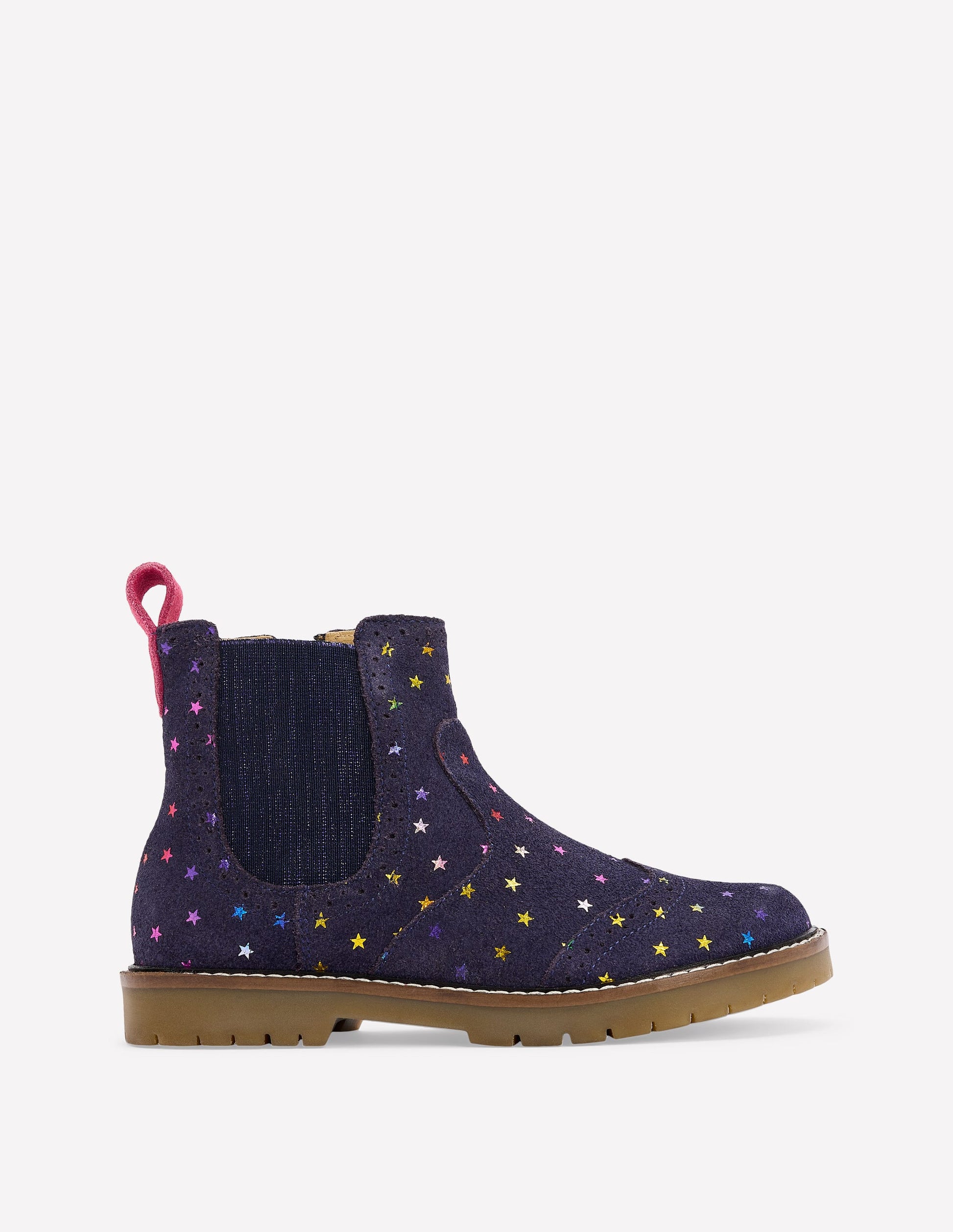 Leather Chelsea Boots-College Navy Metallic stars-1